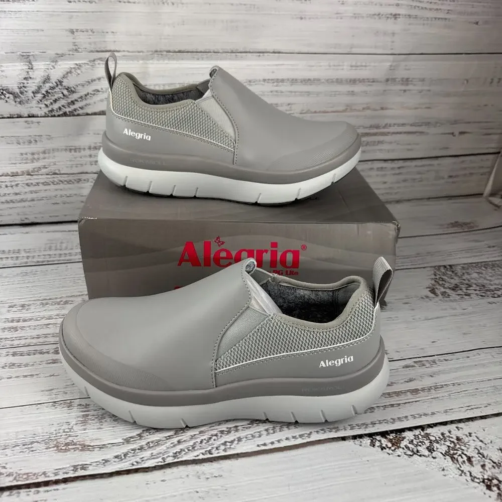 Alegria Shift Lead Womens EU 38 US 8-8.5 Slip On Shoes Iced Gray Medium